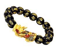FEIAOPE Women's Elastic Bracelet, Amulet Protection Beaded Lucky Bracelet for Wealth Health and Fortune Chinese Style Men Boyfriend Birthday