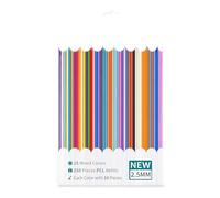 FeiatPogra 250Pcs Strands 25 Colors 2.5mm P ilament for 3D Pen, Mixed Colour 3D Printer Pen Refills for Creative Drawing and DIY+ Pen Each Color 10pcs Total 250 pcs