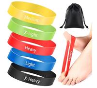 FeiatPogra 5 Pack Bunion Corrector & Big Straightener Bands Toe Separators for Women and Men Flexible Toe Spacers and Toe Stretch Band for Alignment