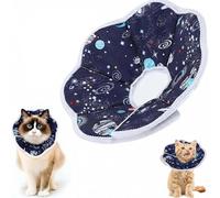 FeiatPogra Cat Cone Collar Adjustable, Soft Recovery Collar for Cats and Small Dogs to Stop Licking After Surgery, Grooming, Bathing - Lightweight, Comfortable Donut Collar (Blue)