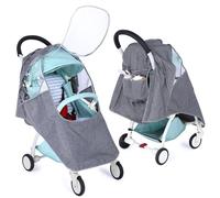 FEIBAMAOYI Universal Stroller Raincover, Baby Pram Raincover, Windproof, Waterproof and Dustproof, Windproof Anti-Cold, Dustproof Rain Cover with Storage Bag (Pessimistic)