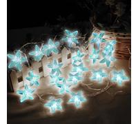 Feibety Fairy Lights Battery Operated,Ocean Starfish Beach String Light 3m 30 LEDs String Lights Sea Star Beach String Light Decorative Fairy Light for Indoor Outdoor Christmas Decoration