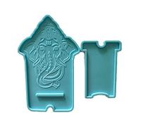 FEIBIZI MK803 Religious Elephant Mobile Phone Stand Silicone Resin Mold Phone Holder Epoxy Resin Mold Cell Phone Bracket Silicone Mold Jewelry Craft