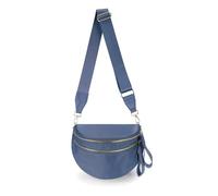 FEIBOON Spacious Nylon Crossbody Bag Bum Bag Handbags Wallets Purses Trendy Shoulder Bag for Women, Grayish Blue, Fashion
