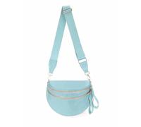 FEIBOON Spacious Nylon Crossbody Bag Bum Bag Handbags Wallets Purses Trendy Shoulder Bag for Women, Ice Blue