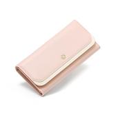 FEIBOON Women's Wallets RFID Blocking Leather Trifold Clutch Slim Wallet Ladies Purse Credit Card Holder Travel Wallet, PINK, Fashion