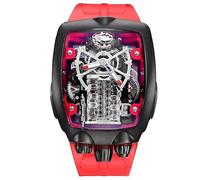 FEICE FM666 Men's Skeleton Watch Large Case Mechanical Automatic Watch Red, red, Modern