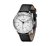 FEICE Ultra-Thin Automatic Men's Bauhaus Style Mechanical Watch White Dial Leather Strap Analog Three-Hand Casual Dress Watch Men's Watch. -FM221Pro（Black）