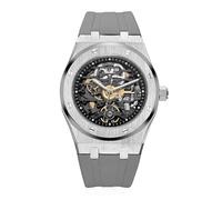FEICE Watches for Men Automatic Skeleton Watch 42mm Case Stainless Steel Mechanical Anti Shock Waterproof Luminous Sapphire Crystal Analog Watches Business Wristwatch Adjustable Band FM019HOT