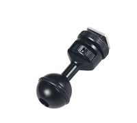 FEICHAO 1 Inch Ball Mount Head Adjustable Adapter with Cold Shoe Base for Underwater Camera Case Video Flash (Kit A)