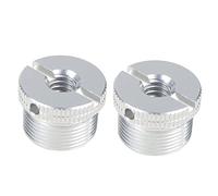 FEICHAO D18 1/4-20 Female to 5/8-27*9 5/8-11*9 Male Adapter Screw with Reinforced Side Holes Conversion Screw for Camera Tripod Photography Gimbal Conversion Accessories (Silver 1/4 to 5/8-27*9,2 PCS)