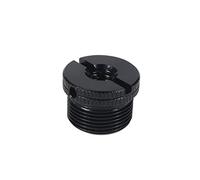 FEICHAO D18 1/4-20 Female to 5/8-27*9 5/8-11*9 Male Adapter Screw with Reinforced Side Holes Conversion Screw for Camera Tripod Photography Gimbal Conversion Accessories (Black 1/4 to 5/8-27*9,1 PCS)