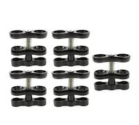 FEICHAO Diving Two Hole Butterfly Clip Light Arm 360 Degree Ball Head Clip Bracket Holder Compatible with GoPro Action Camera (5 PCS)