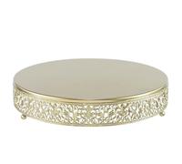FEICTPOX Cake Stand, Metal Round Cupcake Dessert Stand Cake Display Holder for Wedding Party Birthday Baby Showers Anniversary (14‘’ Gold)