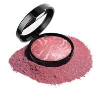 FeiCuiYun Baked Blush-n-Brighten Marbleized Blush, 2-in-1 Blush & Highlighter Hybrid - Pink Buttercream - Natural Finish, Buildable Color, (A01#)