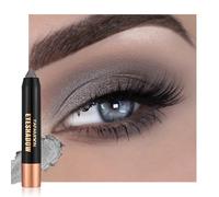 FeiCuiYun Monochrome Cream Glitter-Shimmer Eye Shadow Stick Palette makeup | 2-in-1 Eyeshadow & Eyeliner Pencil for Women | Waterproof, Vegan & Cruelty-Free | Sombras Para Ojos | 07 Shimmer Somke Grey