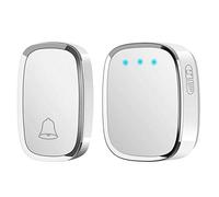 Feidak Wireless Doorbell with 1 Receiver, Waterproof Door Bell, Wall Plug-in Cordless Chime, 300m/1000ft Range, 36 Melodies to Choose, 4 Level Volume, White