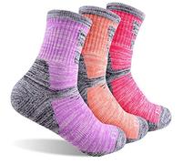 FEIDEER Hiking Walking Socks For Women, Multi-pack Outdoor Recreation Socks Moisture Wicking Crew Socks - - Large