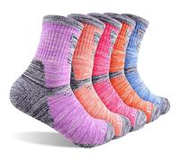 FEIDEER Hiking Walking Socks For Women, Multi-pack Outdoor Recreation Socks Moisture Wicking Crew Socks - - Medium
