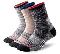FEIDEER Men's Hiking Walking Socks, Multi-pack Wicking Cushioned Outdoor Recreation Crew Socks - - Large