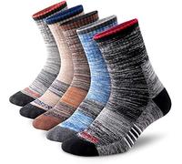 FEIDEER Men's Hiking Walking Socks, Multi-pack Wicking Cushioned Outdoor Recreation Crew Socks - - XX-Large
