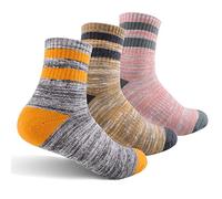 FEIDEER Women's Hiking Walking Socks, Multi-pack Outdoor Recreation Socks Wicking Cushion Crew Socks (UKWS18103-M)