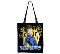 FEIDIAO Anime Theme Canvas Bags BlueLocks Figure Tote Bags To Decorate Eco-friendly Canvas Tote Bags for School Reusable Size 33x37cm+29cm Long Handle (C)
