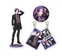 FEIDIAO BLUEs LOCK Goods 3pcs Set Isagi Yoichi Figure Badges Chigiri Hyoma Keychain Pendant Bachira Meguru Acrylic Stand for Fans (G)