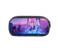FEIDIAO Devil Hunters Pencil Case Cute Anime Figure Pen Case School Large Capacity Pen Bag Portable PU Cosmetic Pouch (B)