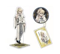 FEIDIAO End Seraph Goods 3pcs Set Yuichiro Hyakuya Figure Badges Mikaela Hyakuya Keychain Pendant Guren Ichinose Acrylic Stand for Fans (D)