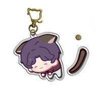 FEIDIAO Love & Deep Space Keychain Deepspace Character Xavier Pendant Acrylic Keyring Rafayel Zayne Sylus Figure Key Bag Decor Pendant (D)