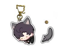 FEIDIAO Love & Deep Space Keychain Deepspace Character Xavier Pendant Acrylic Keyring Rafayel Zayne Sylus Figure Key Bag Decor Pendant (B)