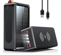 Feidyns Power Bank 90000mAh High Capacity Battery Pack 35W Fast Charging - Wireless Solar Charger Power Bank for Camping, Travel, Emergencies, Tech Devices | 7-Port PD/USB-C, LED Flashlight