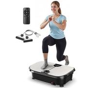 FEIERDUN Vibration Plate Exercise Machine, 182KG Capacity Vibration Plate for Lymphatic Drainage, Max Space for Whole-Body Workout & Relaxation at Home-Black