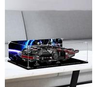 FEIFANBOYANG Acrylic Display Case for Lego 75389 Dark Millennium Falcon Model, Dustproof Transparent Collections Display Box (Black Base)