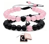 FeiFanChoice Matching Bracelets, Matching Couples Bracelets for Him Her Boyfriend Girlfriend, Meaningful Valentines Gifts Couple Bracelets for Couples Long-Distance Relationships