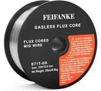 FEIFANKE Flux Core Welding Wire 0.8MM E71T-GS 1KG MIG Welding Wire Mild Steel Gasless Welding Wire Without Gas Self Shielded Stainless Steel Wire for MIG Welding Machines Spool Roll