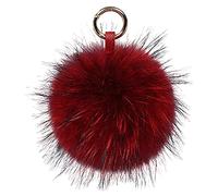 feifanshop Large Puffy Ball Keychain Pom Pom Keyring Car Bag Charm Phone Decoration