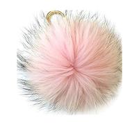 feifanshop Large Puffy Ball Keychain Pom Pom Keyring Car Bag Charm Phone Decoration