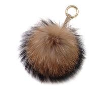feifanshop Large Puffy Ball Keychain Pom Pom Keyring Car Bag Charm Phone Decoration