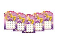 Feifei’S Bow 5 Sheets Toddlers Princess Elsa Minnie Kids Girls Nail Stickers Earring Stickers Art Decal Party Bag Fillers Decor for Kids Girls Birthday Gift (Rapunzel Earring Stickers)