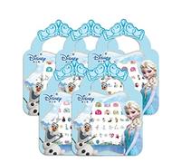 Feifei’S Bow 5 Sheets Toddlers Princess Elsa Minnie Kids Girls Nail Stickers Earring Stickers Art Decal Party Bag Fillers Decor for Kids Girls Birthday Gift (Elsa Nail Stickers)
