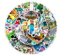 Feifei’S Bow 50pcs Princess Superheros Toy Kids Stickers Luggage Laptop Skateboard Waterproof Party Bag Fillers Waterbottle Decal Graffiti Patches (Minecraft)