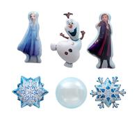 FEIFEI’S BOW 5pcs Princess Cinderella Foil Balloons Birthday Party Congratulations balloons Baby Shower Party Decorations Party Suppiles Accessories Theme kids (Fron)