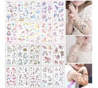 FEIFEI'S BOW 20 Sheets Kids Girls Boys Mermaid Unicorn Dinosaur Temporary Tattoos Waterproof Stickers Party Favors Supplies Party Bag Fillers (Unicorn)