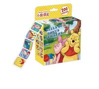 FEIFEI'S BOW 200pcs Kids Toddlers Princess Elsa Mickey Mouse Dinosaur Stickers Party Bag Fillers Boys Girls Teachers as Reward Craft Scrapbooking in Box Gift Set (Winnie The Pooh)