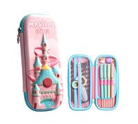 FEIFEI'S BOW 3D Girls Boys Kids Marvel Princess Elsa Large Pencil Case,High Capacity Water Proof,School Supplies Gifts Stationery(Castle)