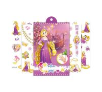 FEIFEI'S BOW 4 Sheets Kids Girls Princess Mermaid Temporary Tattoos Sticker Birthday Party Bag Fillers Favors Supplies Gifts Goodies,Fake Waterproof Temporary Tattoo Set (Pattern 4)