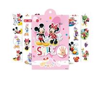 FEIFEI'S BOW 4 Sheets Kids Girls Princess Mermaid Temporary Tattoos Sticker Birthday Party Bag Fillers Favors Supplies Gifts Goodies,Fake Waterproof Temporary Tattoo Set (Mickey Mouse)
