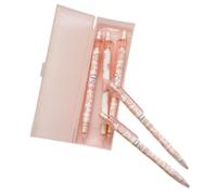 FEIFEI'S BOW 5 Pieces Mechanical Automatic Pencil Set 0.5 mm and one pencil case for Office School Stationary Party Favour Bag Fillers Gift Set (Set 01)